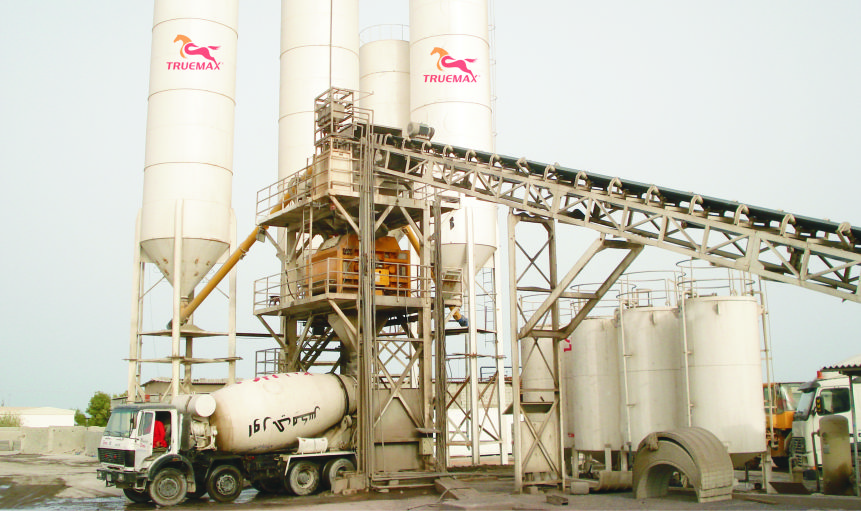 How much is the investment in concrete batching plant